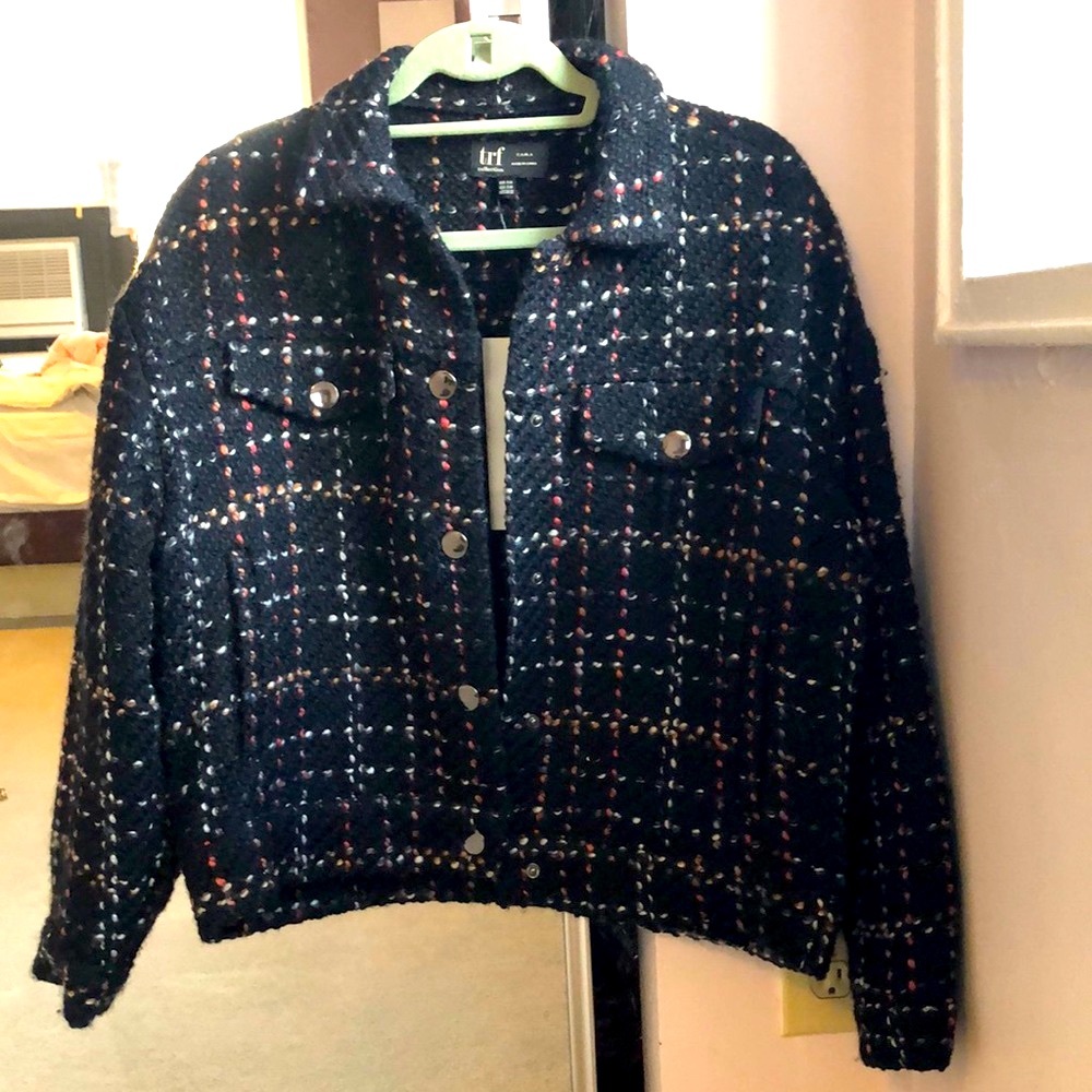 NWT Zara trf Collection Tweed Jacket